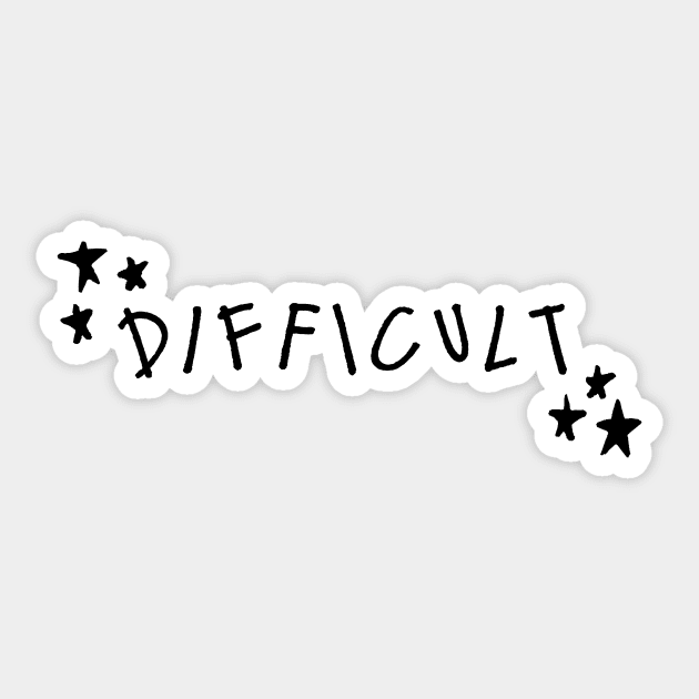 difficult - gracie abrams Sticker by Erin Smart